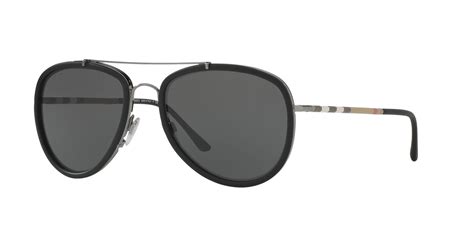 burberry gun black polar m 0be3090q|Burberry Matte Black Metal Pilot Sunglasses .